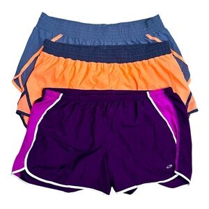 (3)Champion Women's Swim Trunks Shorts - Blue, Orange, Purple